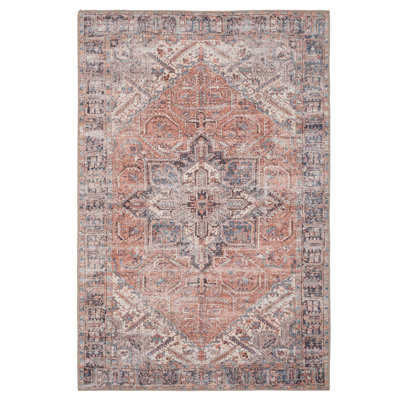 Carlecia Oriental Cotton Area Rug