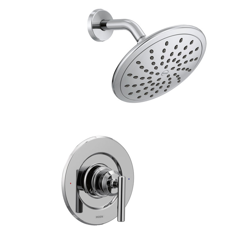 Moen Gibson Posi-Temp Shower Only Trim with 8-Inch Eco-Performance Rainshower, Valve Required, Chrome