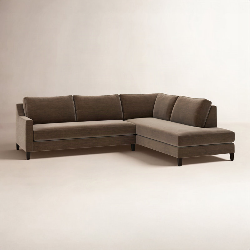 Baker 2-PC Upholstered Sectional, Evan Bark, Right Hand Facing