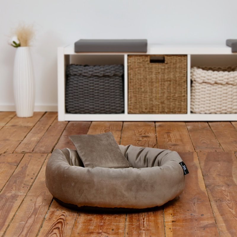 Polyester Pet Bed, Medium (50cm W x 50cm D x 15cm H), Taupe