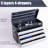 Portable Metal Tool Box 21-Inch With 4 Drawers, Bearing Slide System, And Powder Coated Surface For Clean Storage Smooth Slide, , Padding Protection During Transport-672900121