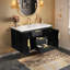 Meuble-lavabo mural moderne 36 po avec lavabo en résine, armoire de salle de bain flottante avec tiroir de rangement, ensemble de meuble-lavabo en panneau de fibres à densité moyenne, assemblage facile, conception élégante pour les petites salles de 