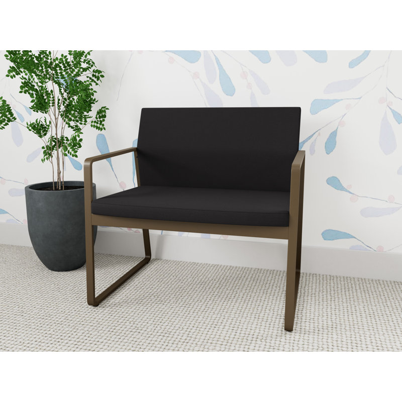 Fauteuil de bureau Gansett, Bronze, Portes ouvertes en tissu noir