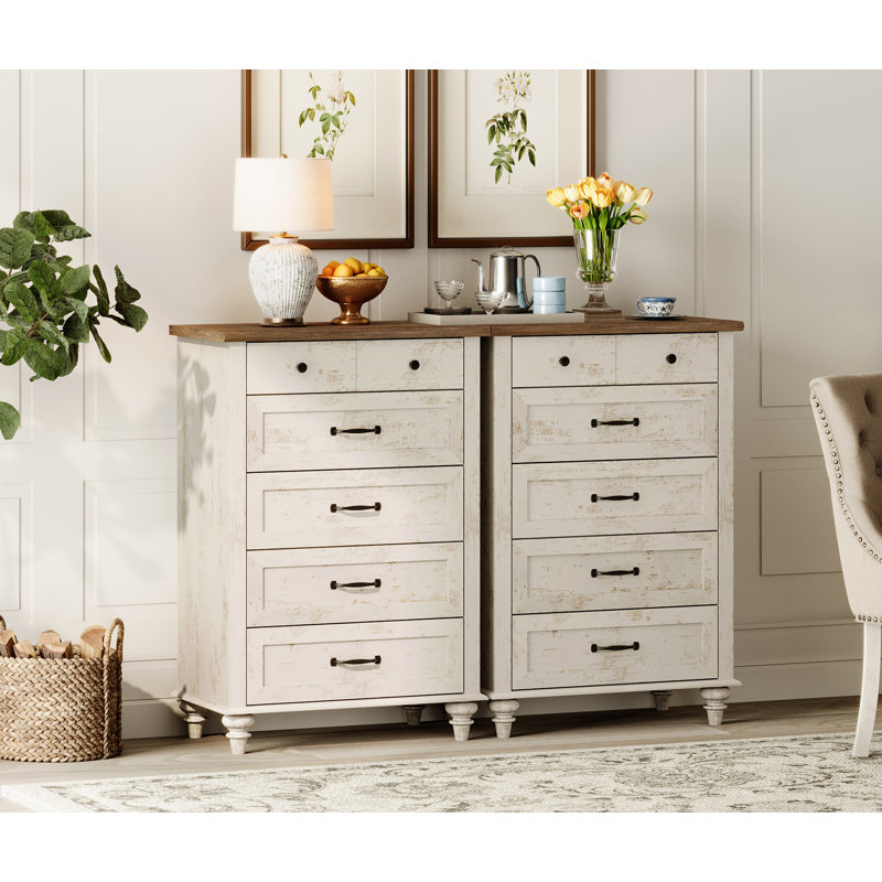 Ciccarelli 10 - Drawer Dresser, Antique White