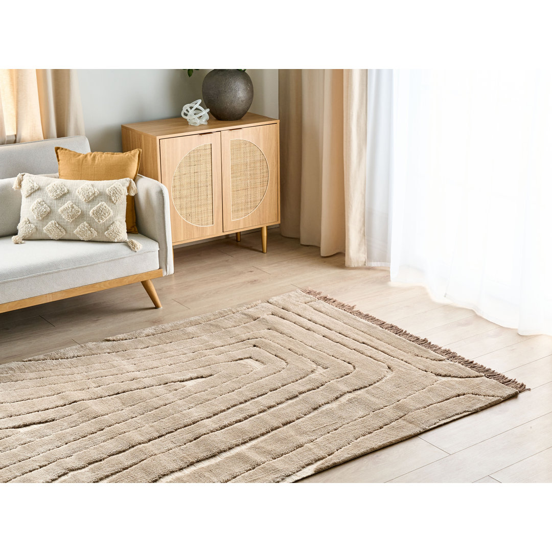 Teppich Laub in Beige