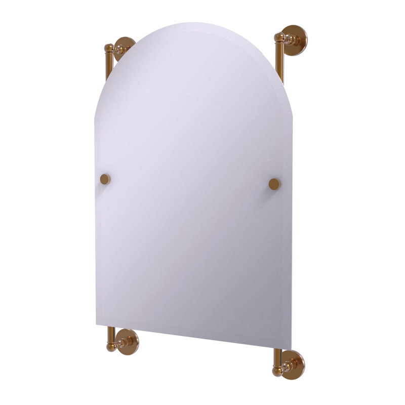 Miroir mural traditionnel biseauté sans cadre Dalston, Bronze brossé