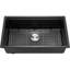 Évier de cuisine 30 po, lavabo encastré et encastré à double usage en granite, idéal pour les véhicules récréatifs et les bars