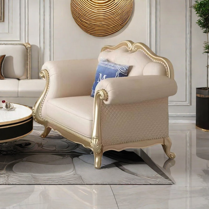 Faux Leather Armchair