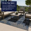 Tapis intérieur bleu indigo abstrait Hause-1549337701