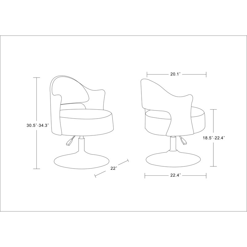 Bopper Modern Vegan Leather Upholstered Metal Swivel Accent Chair in White
