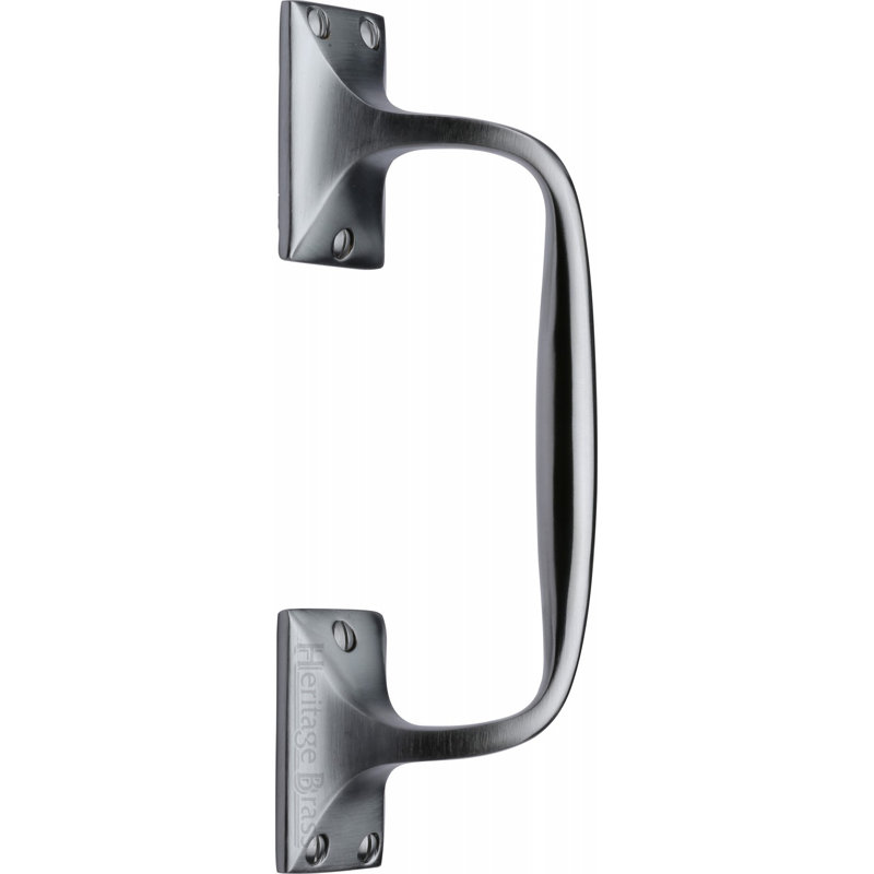 Heritage Brass Heritage Door Pull Handle Offset, Antique Brass, 25.3 cm H