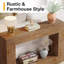 Console de style campagnard 47 po, avec rangement, canapé d'appoint rustique avec tablette ouverte, design industriel rétro pour le couloir, le salon, le vestibule