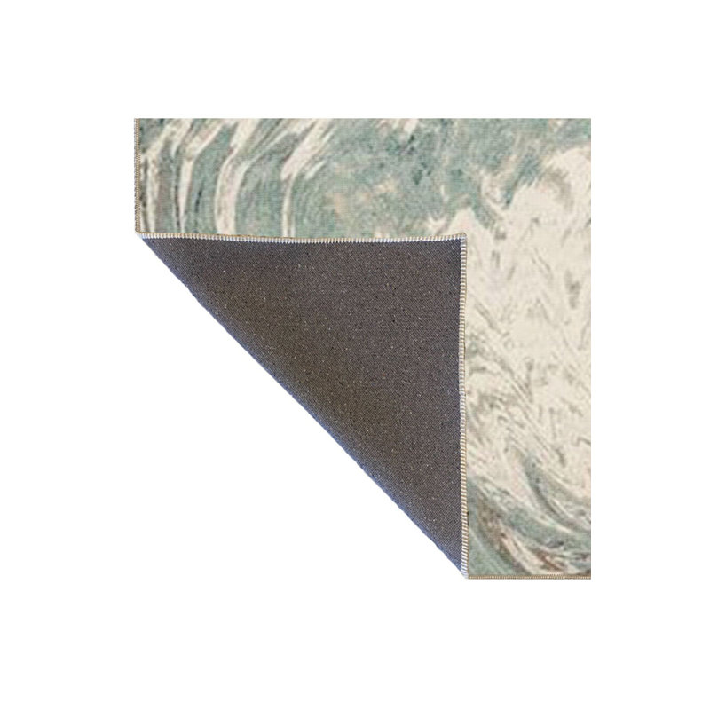 Tapis décoratif lavable à motif tourbillon d'aspirateur, Sous-tapis carré 3 pi 3 po inclus