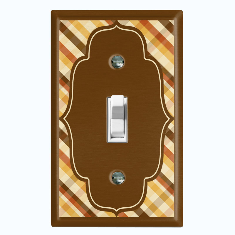 Patterned 1 - Gang Toggle Light Switch Standard Wall Plate