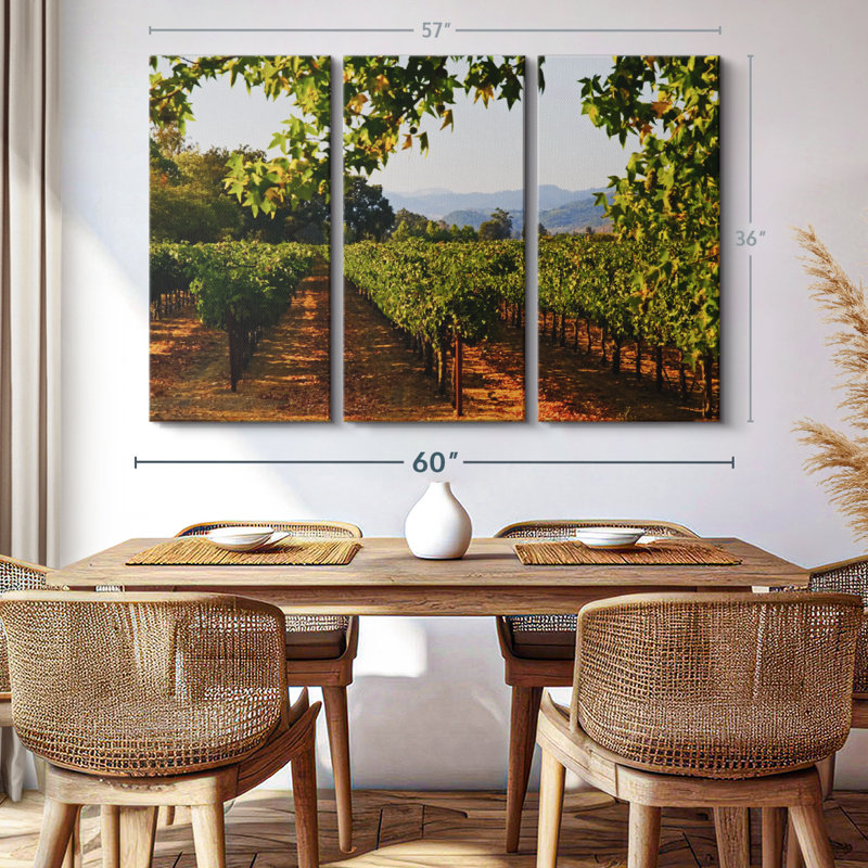 " Napa Vineyard Sunset ", 36" H x 57" W x 1.25" D