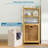 Katelynn Solid Wood 20" W Bamboo Freestanding 4 Tire Linen Cabinet Storage with Laundry Hamper