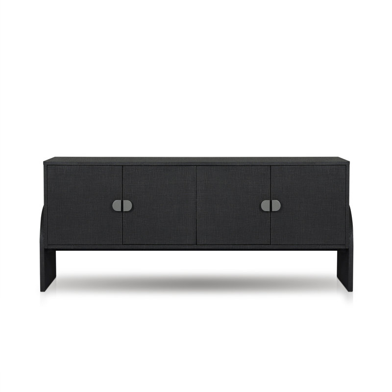 72'' Sideboard, Black Linen