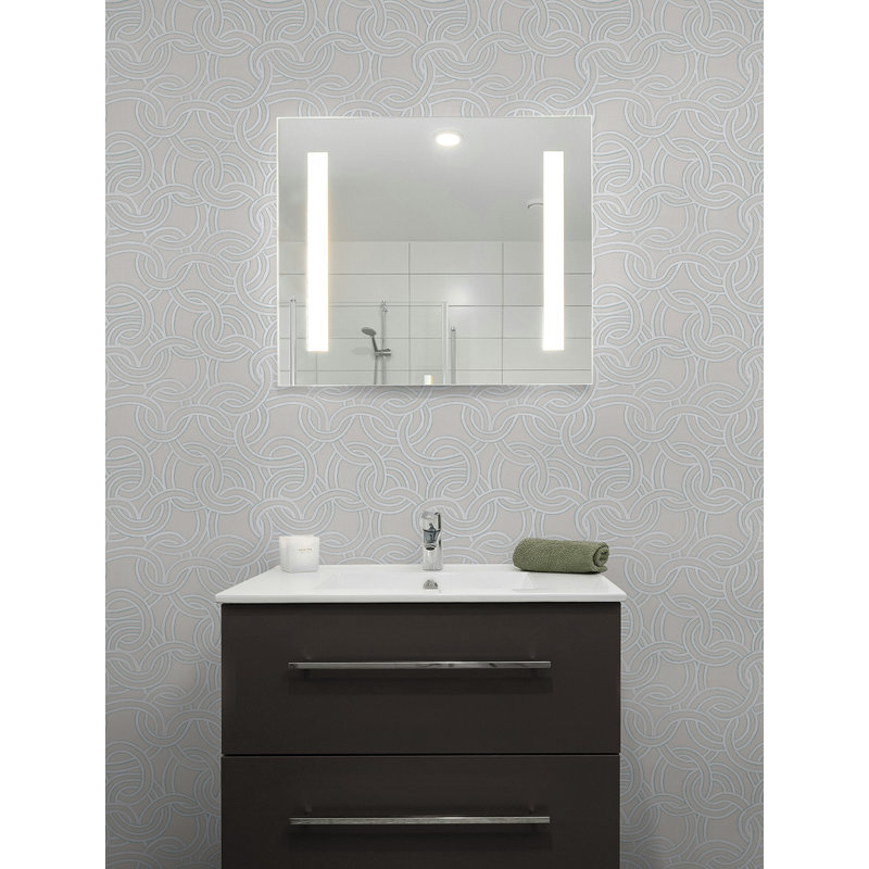 Papier peint géométrique non collé Seabrook Designs, Gris ; bleu