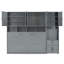 Lit escamotable simple simple avec placard, tiroirs et bureau - gris