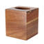 Boîte à mouchoirs carrée en bois d'acacia