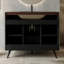 Meuble-lavabo autoportant moderne de 36 po avec plateau en pierre frittée, lavabo en céramique et rangement intelligent-130843038