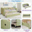 Lit de jour confortable avec couchette, port USB et adorable forme de vague-686900793