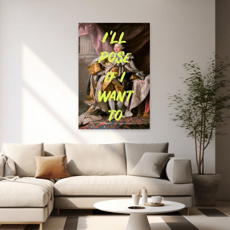 Affiche d'art mural contemporain Neonposerking, H 18 po x l 12 po