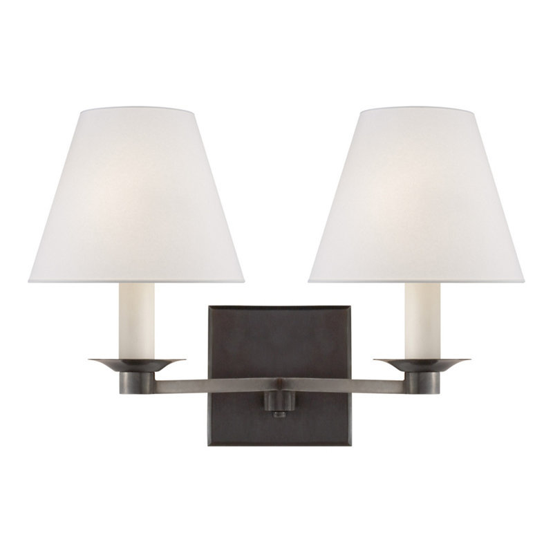 Ralph Lauren Evans Double Arm Sconce, Bronze