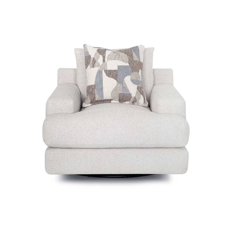 Fauteuil pivotant Dagmar, Polyester chanteuse beige