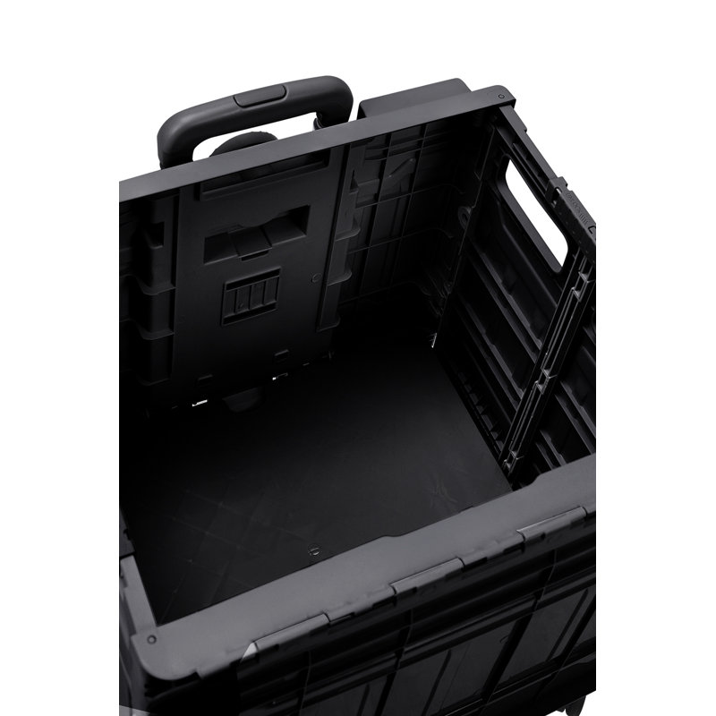 Utility Cart with Wheels, 43.50cm H x 43.50cm W x 44cm D, Black