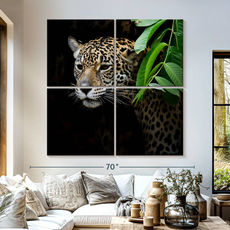 Lurking Jaguar, 57" H x 57" W