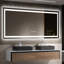 Miroir de salle de bain sans cadre à DEL, miroir intelligent-809660103