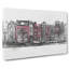 Wintertime in Amsterdam Netherlands in Abstract - Wrapped Canvas-55302276