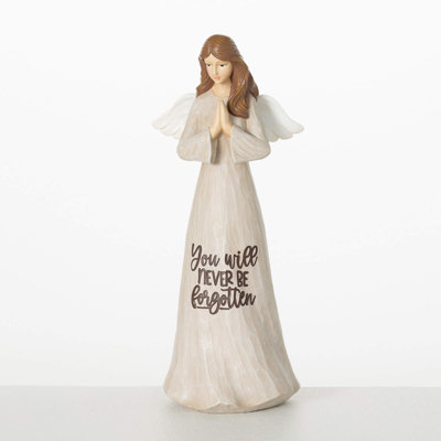 Never Forgotten Kenyea Angel 10"H; Off-White