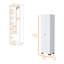 Armoire de rangement Kingnston pour balais, produits de nettoyage et articles ménagers - Blanc