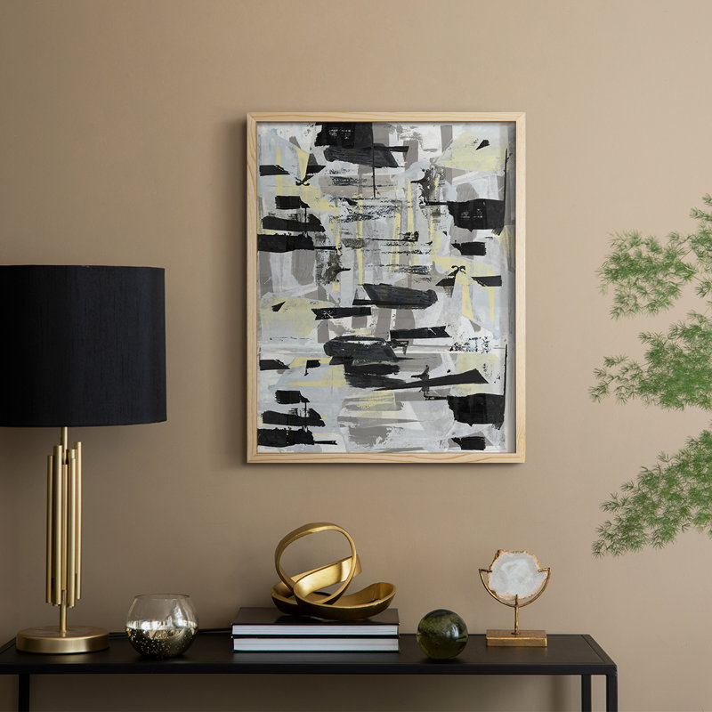 «Tiles & Texture Abstract Angles III», reproduction encadrée - bois massif