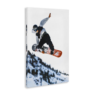 Winter Snowboard Jumps Canvas Wall Art by Max Blakesberg Studios