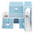 Messerly Kids Bunk Bed with Slide Tent and Tower-1866158984-1866158985