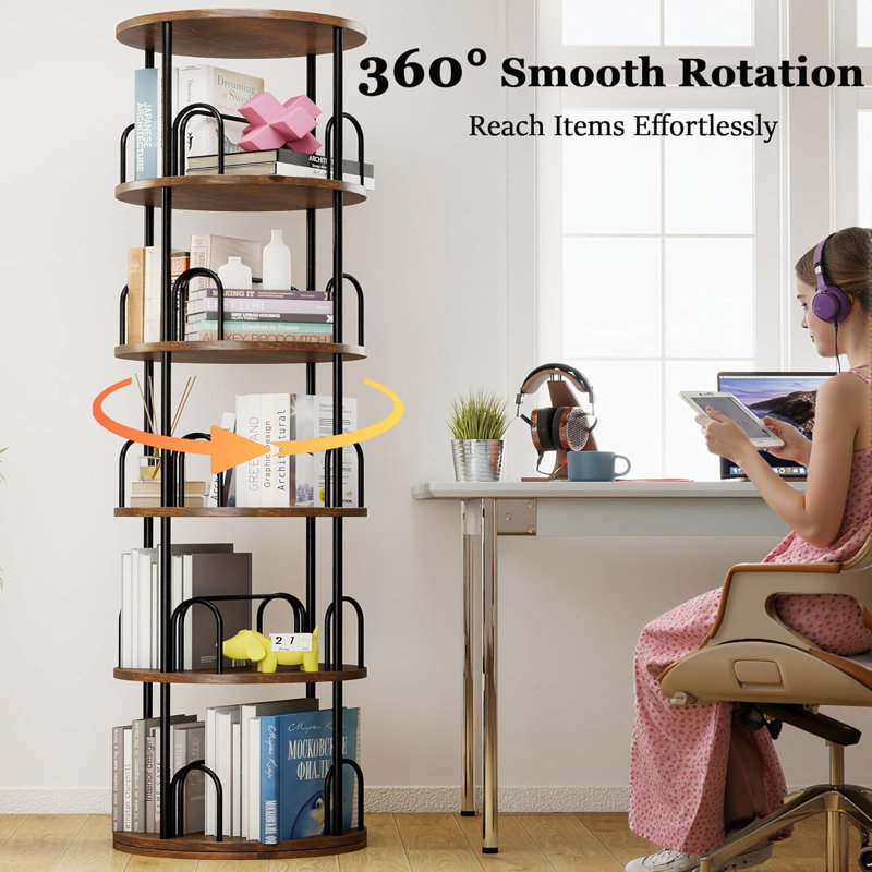 Five Layer Rotating Bookshelf