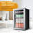 Kalamera Mini Beverage Refrigerator Freestanding - 102 Cans Capacity Beer Cooler For Soda Water Wine - Stainless Steel Glass Door With White Interior Light - For Kitchen Bar