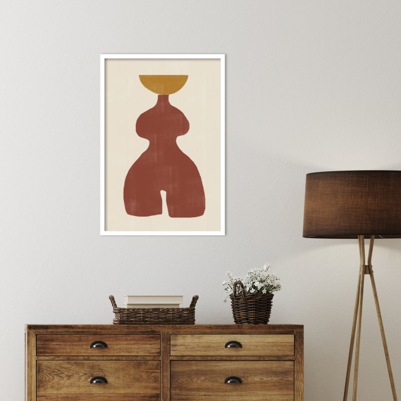 Rockingham "Vase No. 11" Print, White, 33" H x 23" W