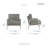 Marceau 31.5" Modern & Contemporary Accent Chair - Chenille Accent Chair Supportive Pocket Coil Seating, Removable & Reversible Cushions-2045919302