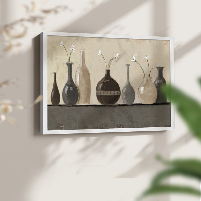 Nature morte II - reproduction encadrée - réarmable, H 22 po x l 28 po, Blanc