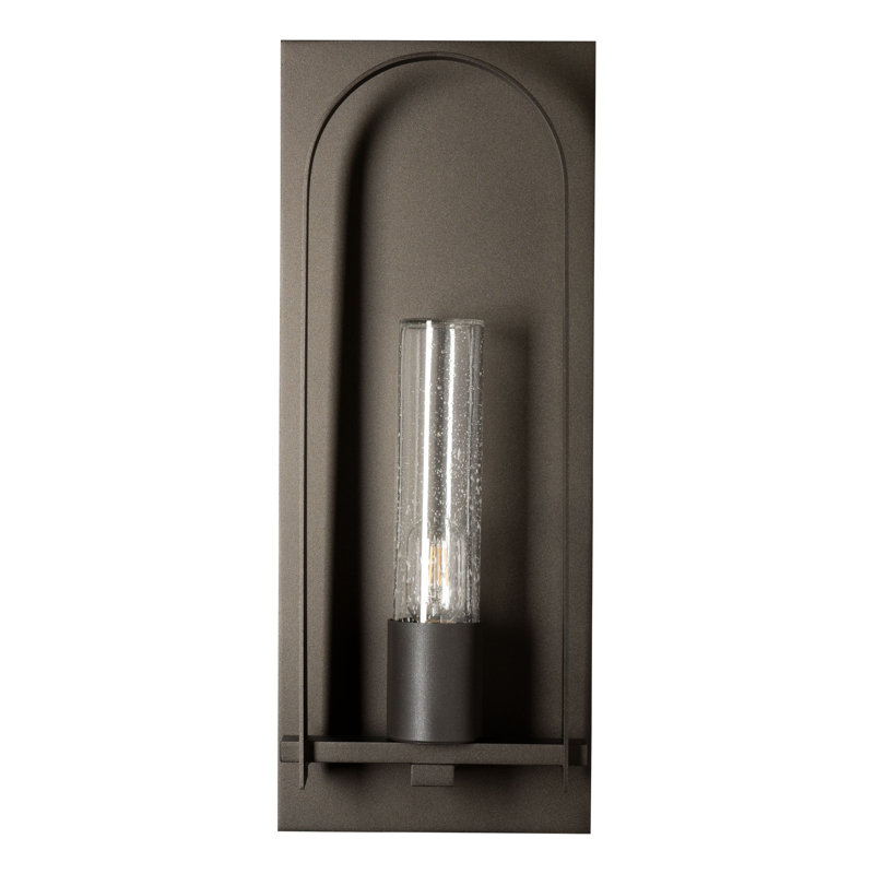 Triomphe Aluminum Wall Light, 24" H x 9.5" W x 4.6" D, Oil Rubbed Bronze, Seeded Clear