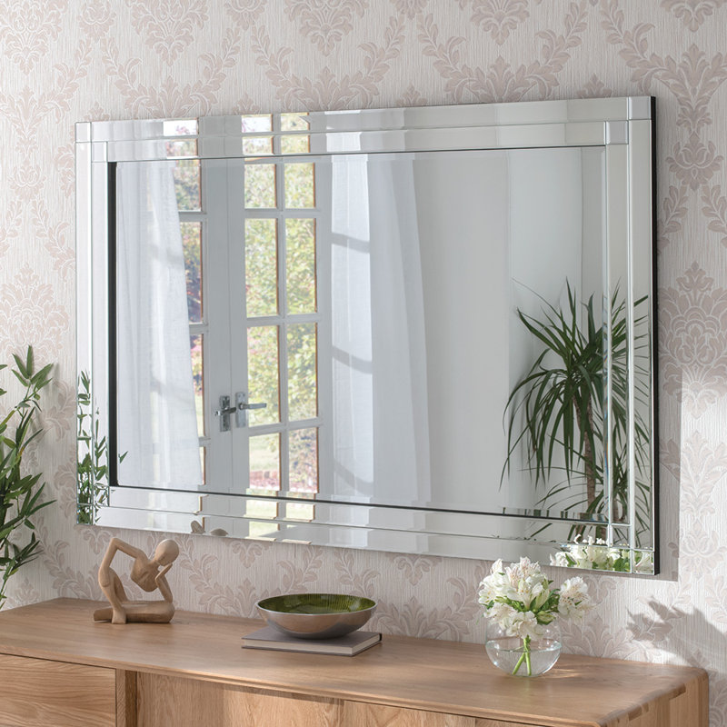 Mackenzie Glass Flat Mirror, 61cm H x 91.44cm W