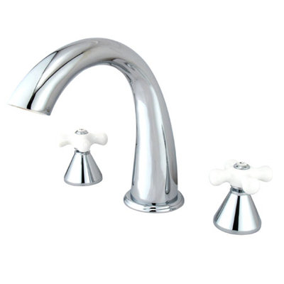Double Handle Deck Mounted Roman Tub Faucet