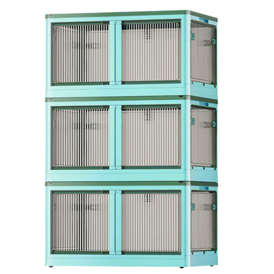 3 pièces bacs de rangement pliables avec couvercle