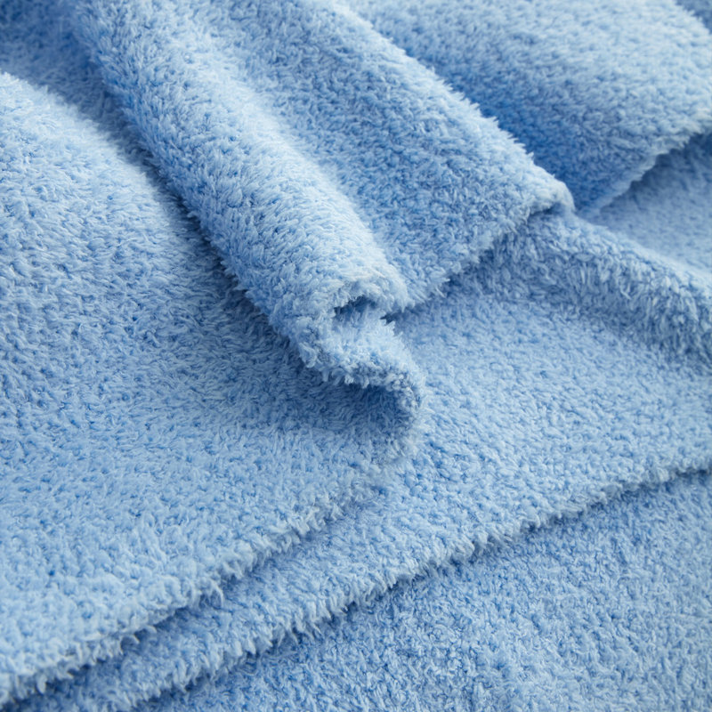  Coma Inducer Cozy Potato Fluffy Throw Blanket with Socks Set, Blue