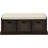 Javier Acacia Wood Upholstered Storage Bench with 3 Drawers and 3 Woven Baskets for Entryways, Bedrooms, or Living Spaces-1436816747