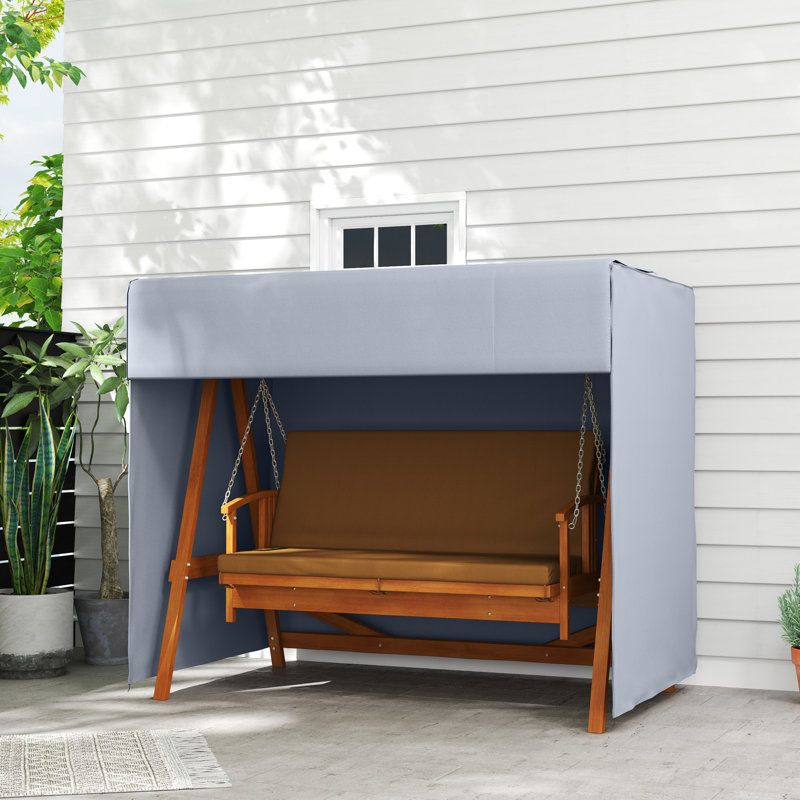 Housse pour balancelle et hamac d'extérieur avec UV, eau et poussière, 81 po x 49 po x 65 po, gris foncé